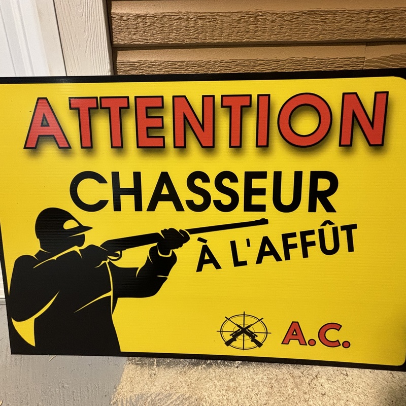 Coroplast 5mm Chasseur à l'affut pour Club Chasse et Pêche de la rencontre