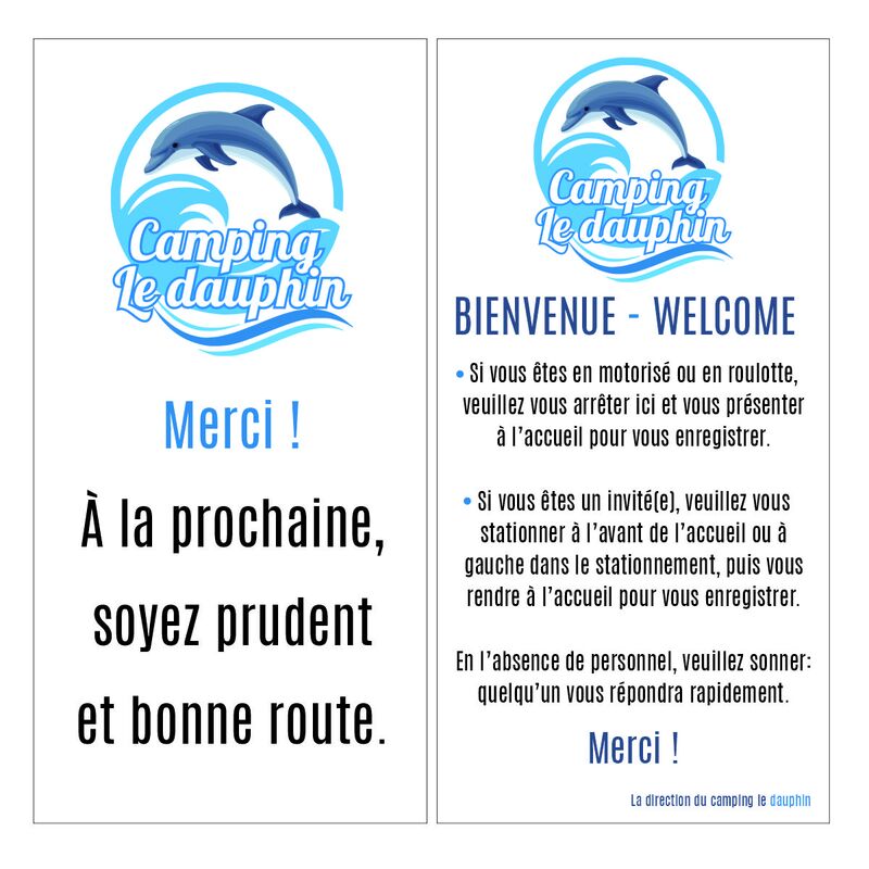 Pancarte Allupanel Visuel Camping Le Dauphin
